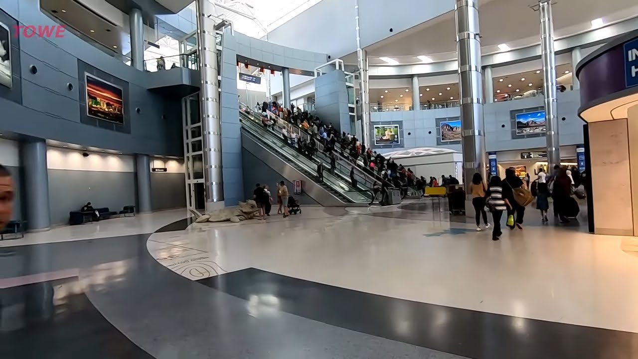 Arriving in LAS VEGAS , NEVADA Harry Reid International Airport.
