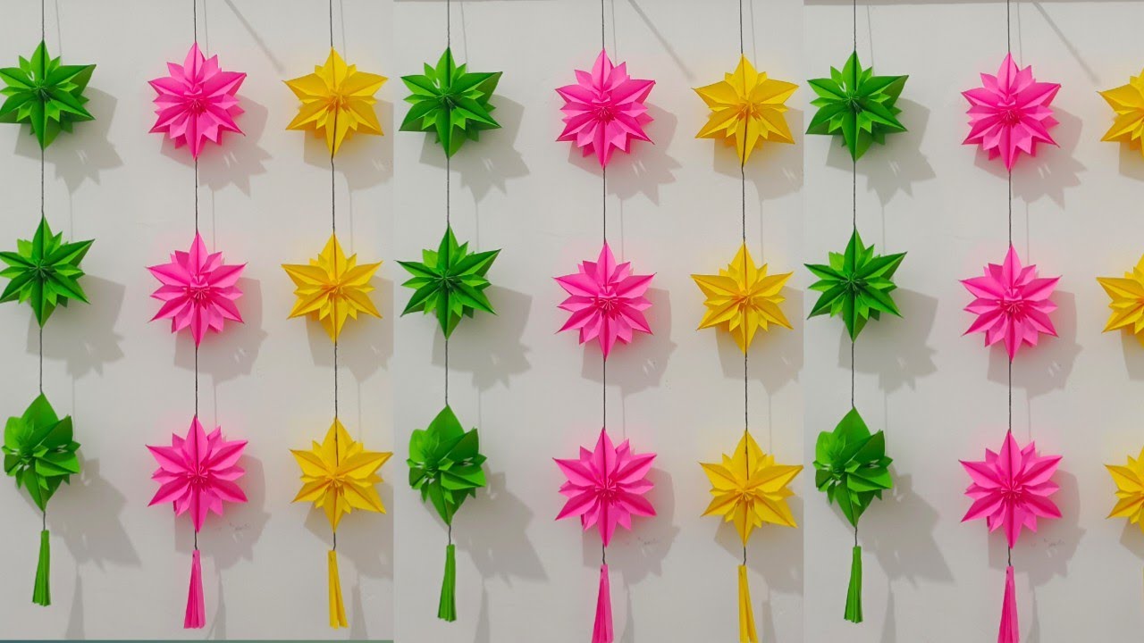 Classroom decoration ideas || Hiasan Jendela Kelas SD/TK Gantung yang Cantik dari kertas Origami