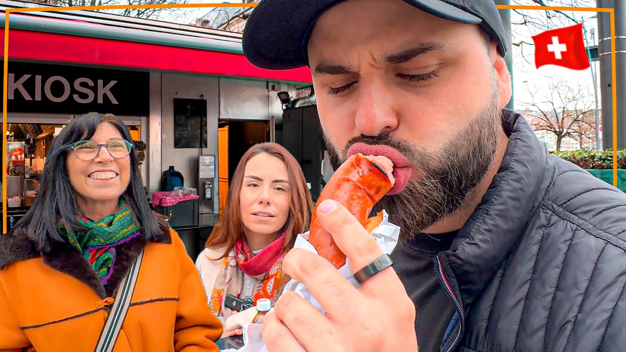 PROVANDO COMIDAS DE RUA DA SUÍÇA (COM UMA SUÍÇA)