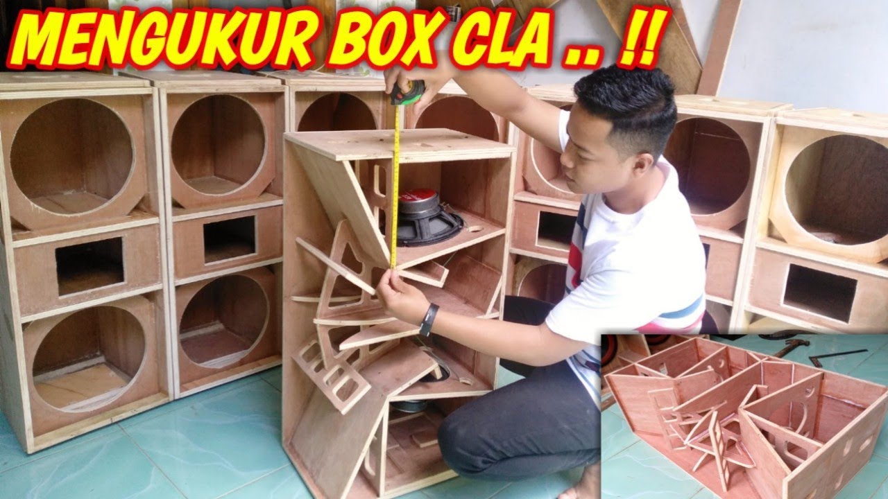 PENGUKURAN BOX SPEAKER CLA 8 INCH