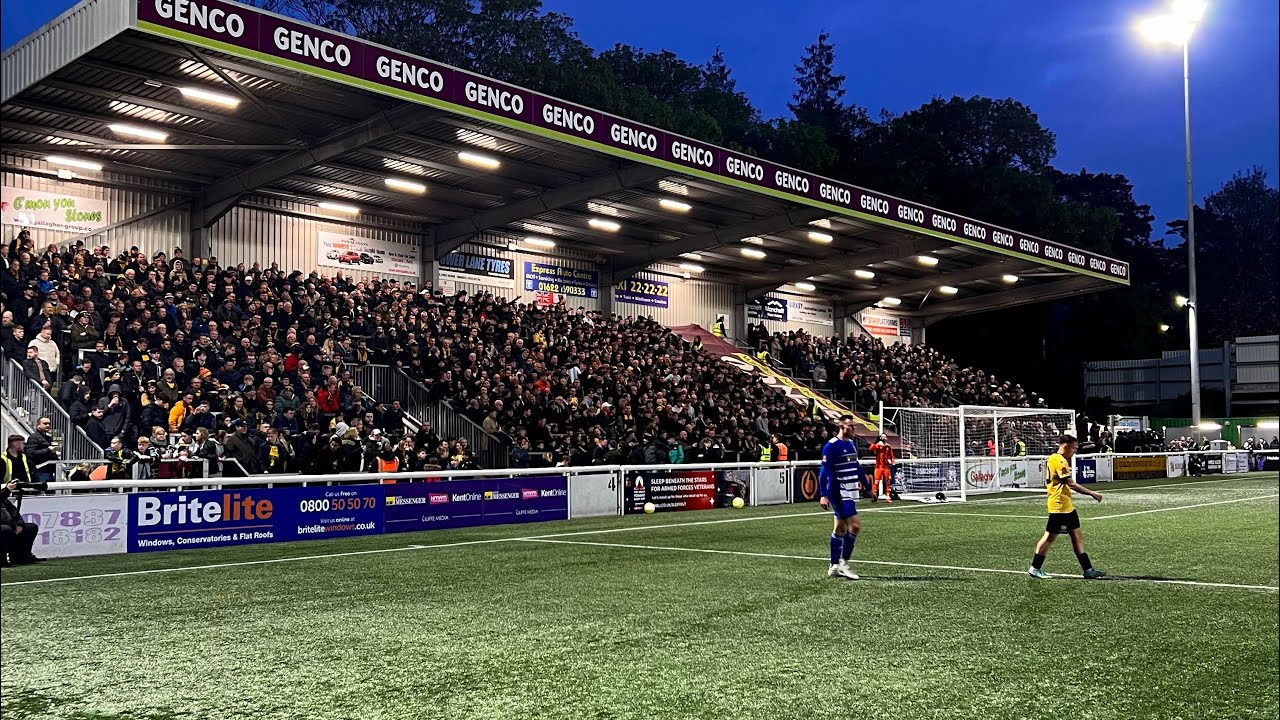Maidstone United fans at home vs Aveley 24/4/24
