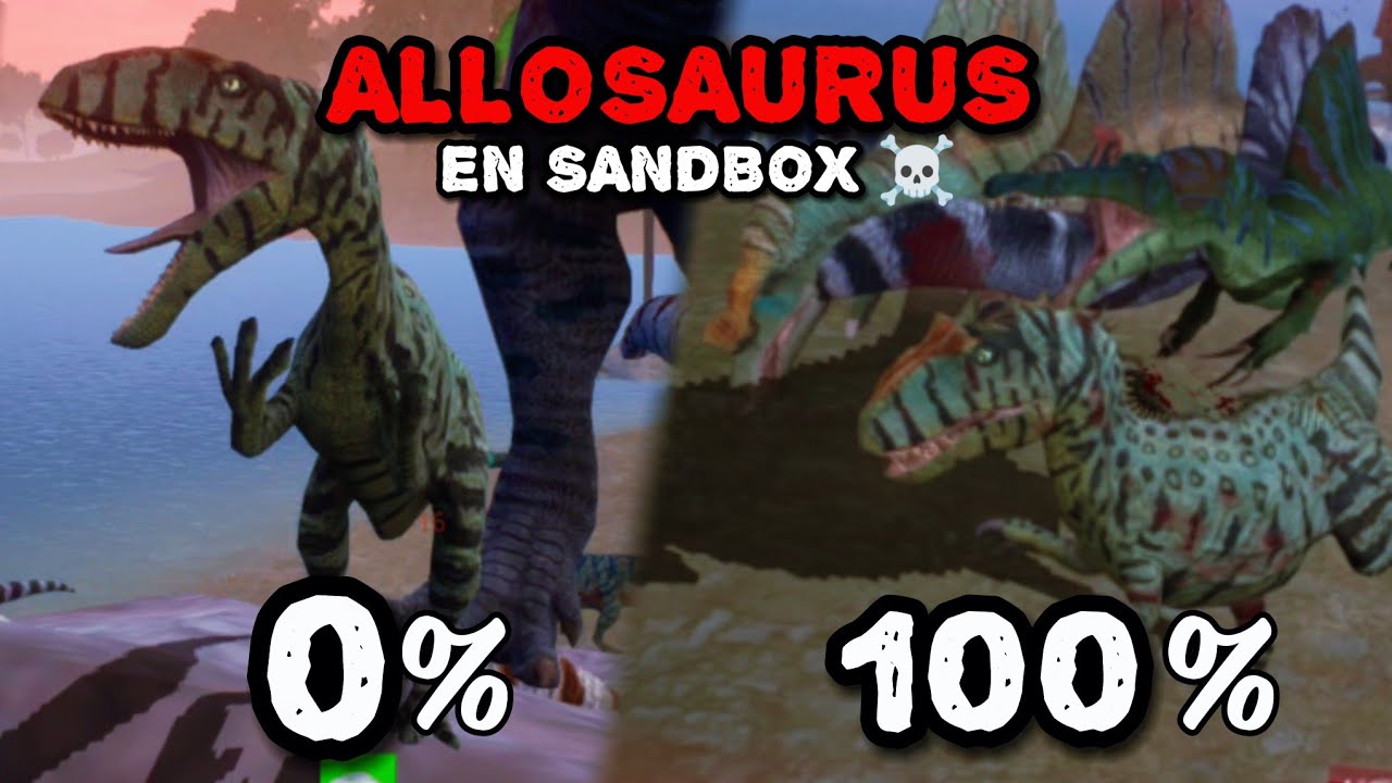 🌟DIA 4 SOBREVIVIENDO DE 0 A 100% CON EL ALLOSAURUS EN SERVIDOR SANDBOX | EL JUEGO DE LA PIEDRA ☠️