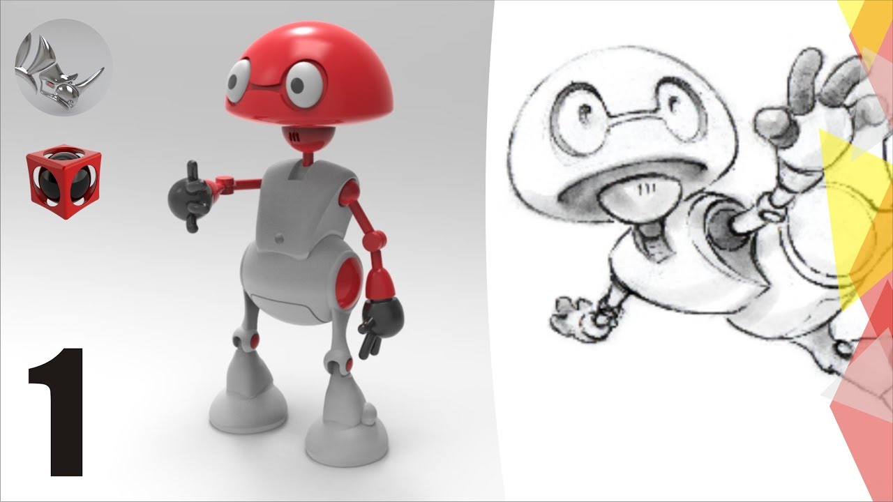 Tutorial Rhino 3D |  Rhino 5 Full | Modelar Robot en Rhino (1/15)