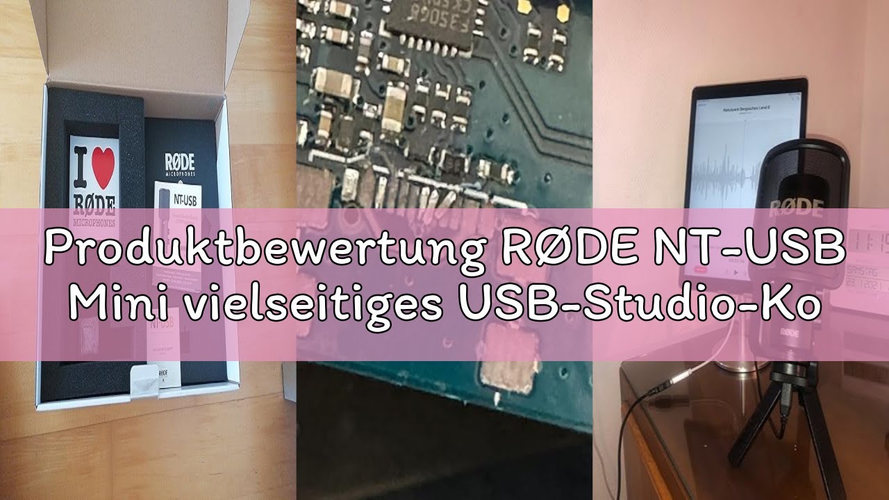 Produktbewertung RØDE NT-USB Mini vielseitiges USB-Studio-Kondensatormikrofon für Podcasting, Stream