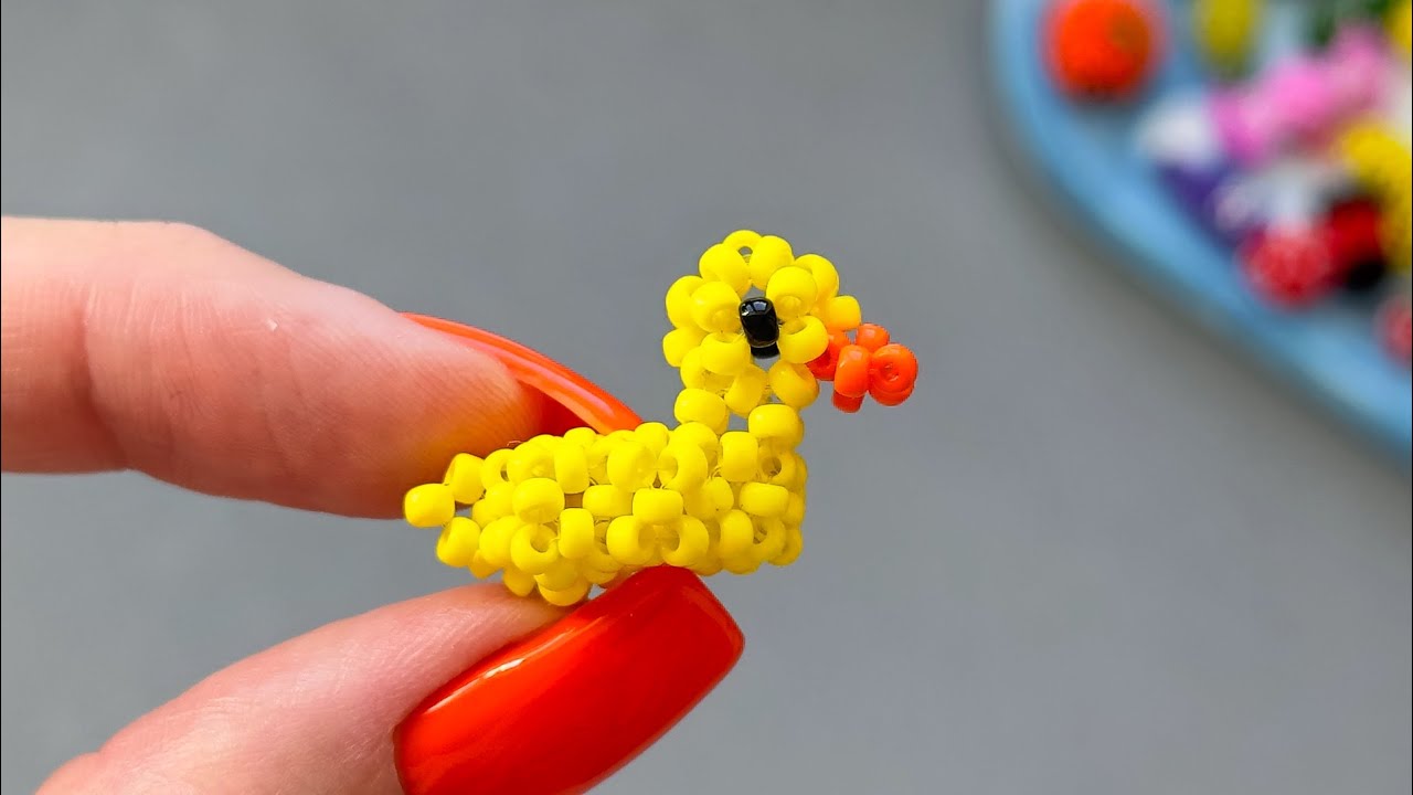 How to make beaded duck. Step-by-step tutorial 🪿