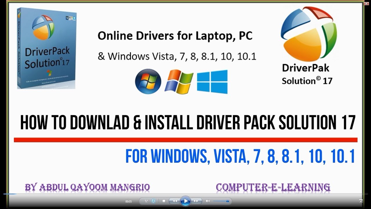 How to Download & Install Laptop, PC & Win Drivers By Drivers Pack Solution || Computer-e-Learning
