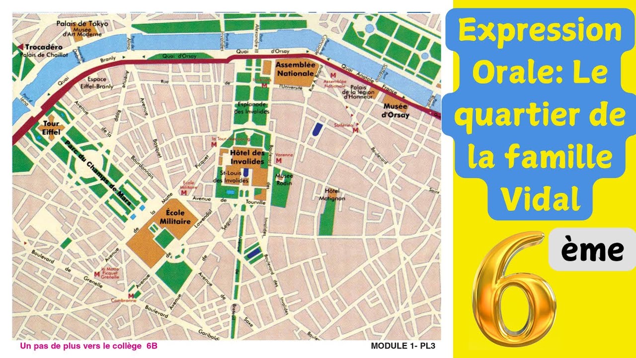 Expression orale 6ème année l  le quartier de la famille Vidal (module 1 Planche 3 )