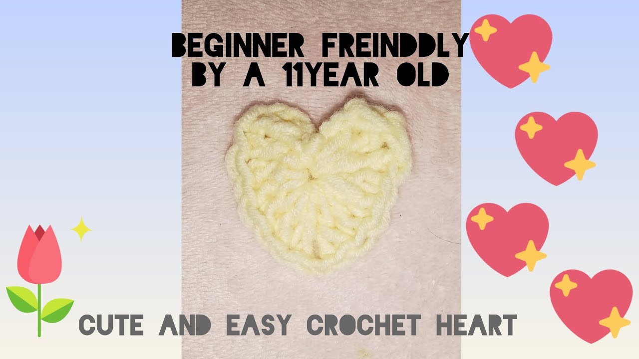 Easy and beginner -friendly easy crochet heart 
