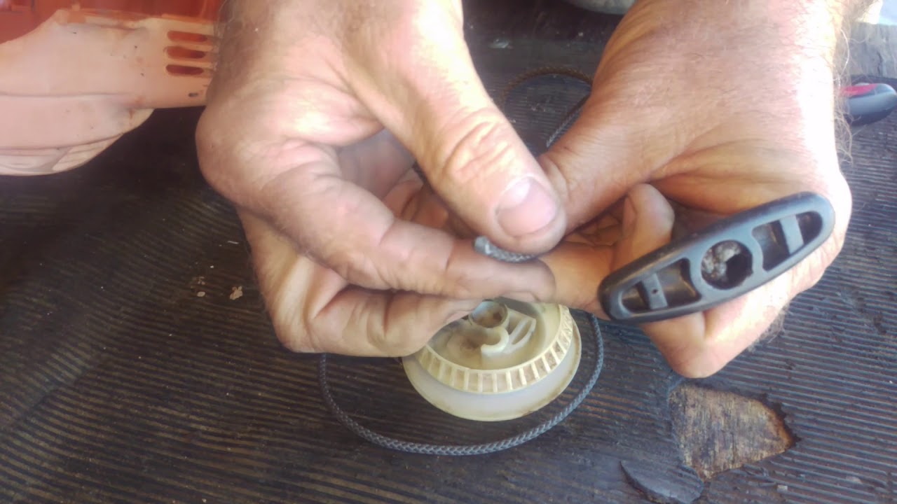 Stihl HS81R pull rope replacement. Done in real time No Editing!