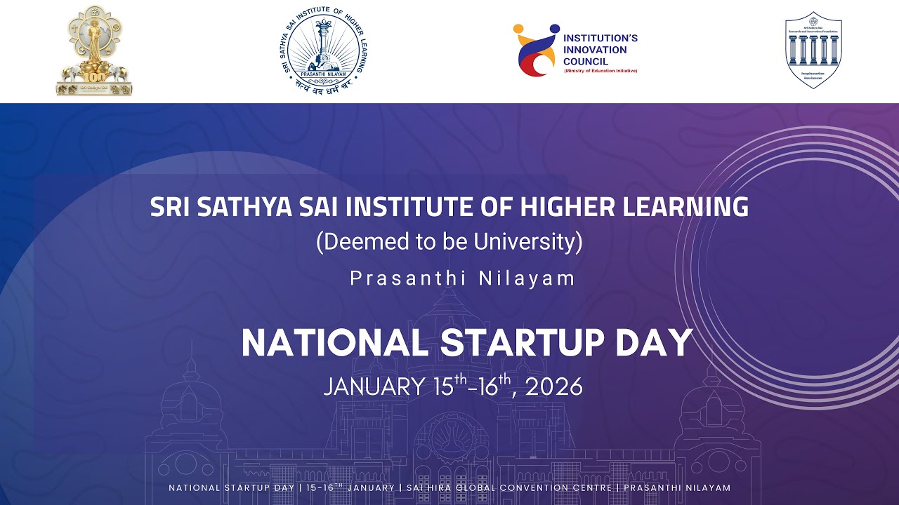 National Startup Day 2026 | SSSIHL | Afternoon Session