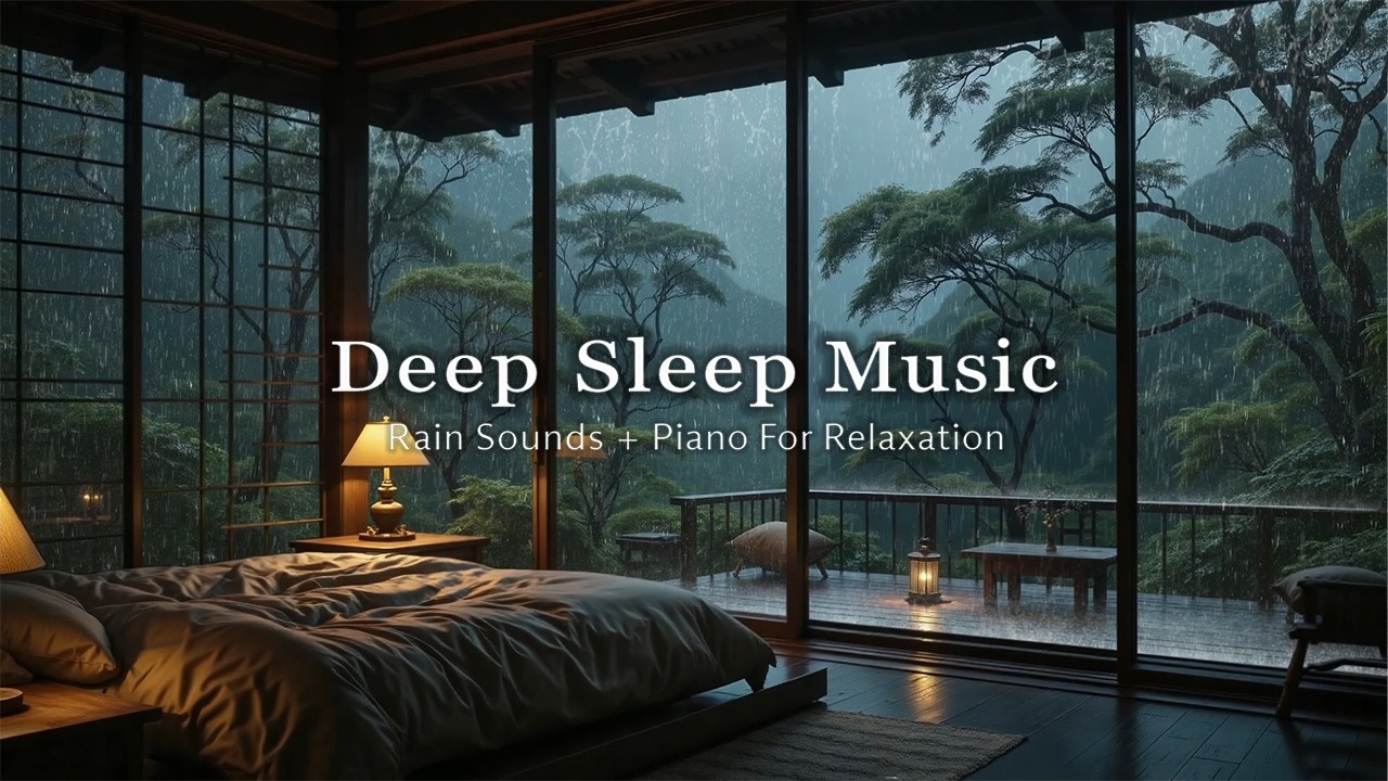 Relaxing Rain & Soft Piano for Quiet Nights – Cozy Bedroom Sleep Music to Release Stress & Relax