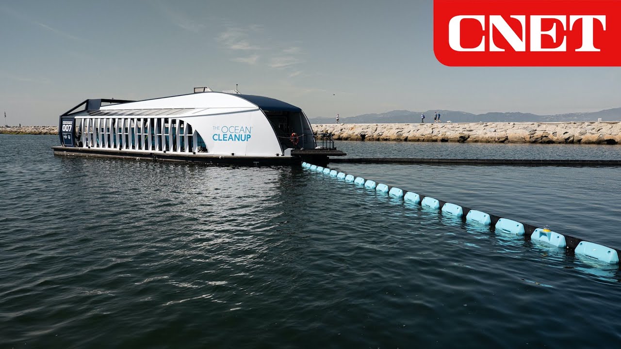The Ocean Cleanup Parks Trash Interceptor in the USA
