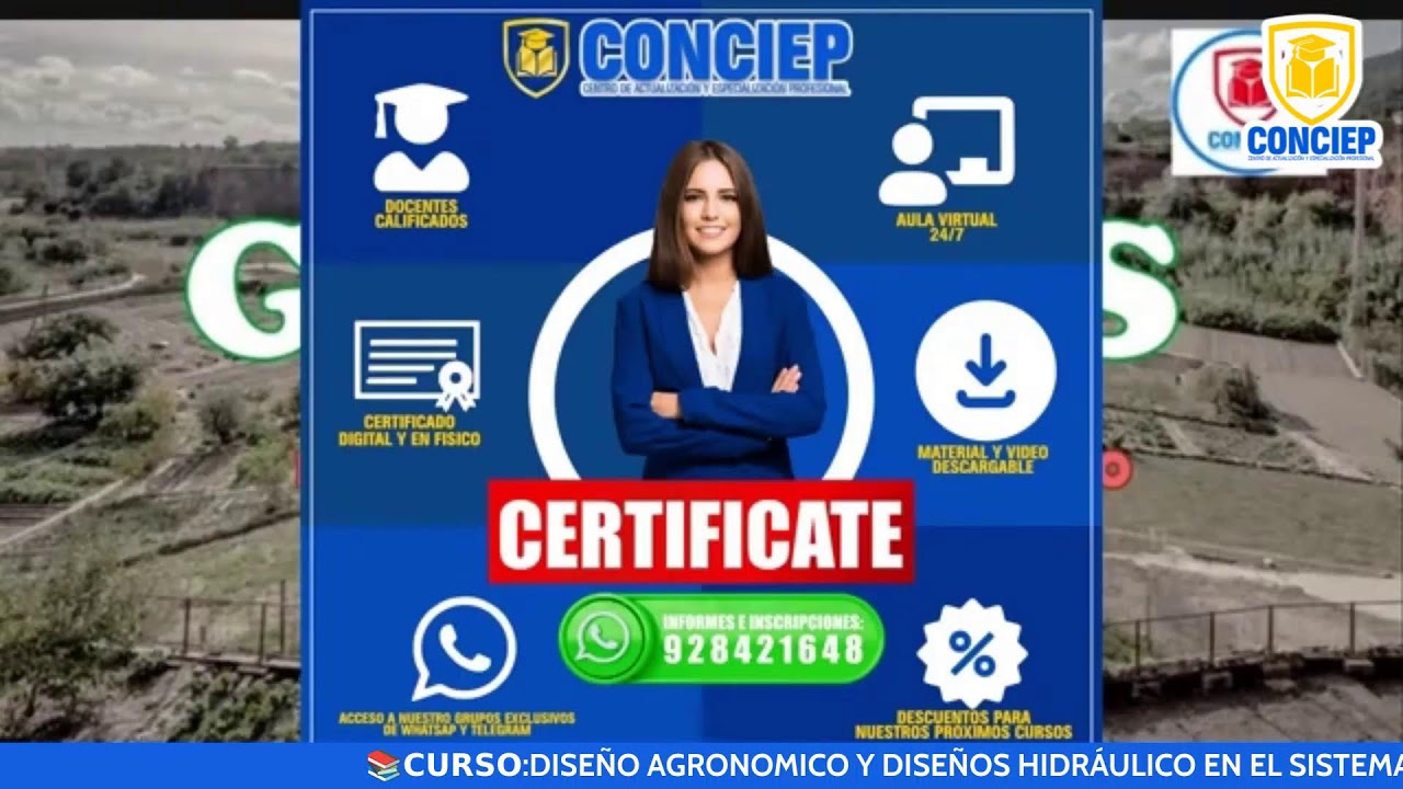 📚𝗖𝗨𝗥𝗦𝗢 :DISEÑO AGRONOMICO Y DISEÑOS HIDRÁULICO EN EL SISTEMA DE RIEGO TECNIFICADO📚