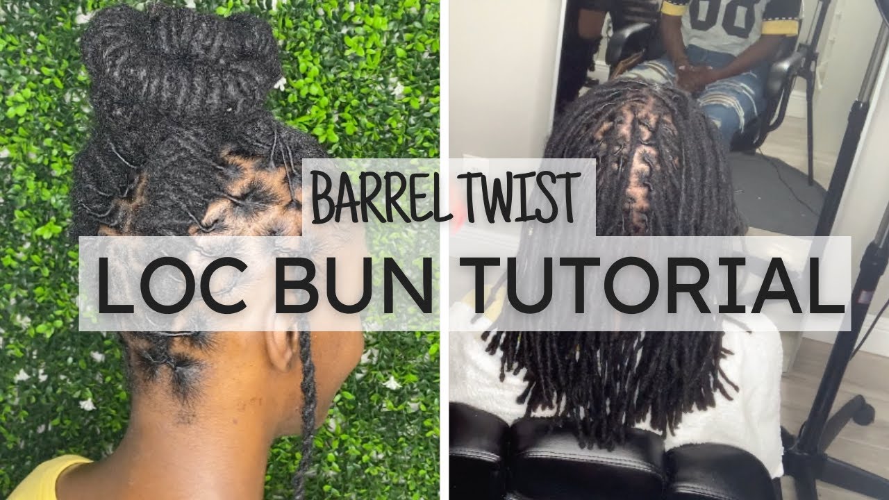 How to: Style Barrel Twist Up-do on Shoulder Length Locs