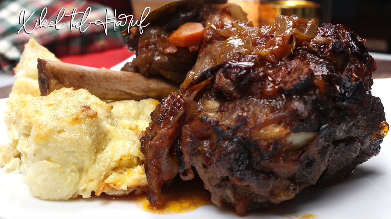 Lamb Shank cooked in red wine