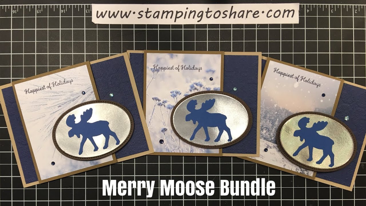 Stampin' Up! Merry Moose Bundle with Feels Like Frost 6x6 Specialty Paper