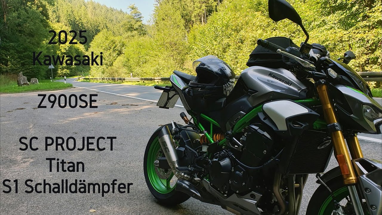 Kawasaki Z900SE 2025 & SC PROJECT Titan S1 Schalldämpfer = SPASS