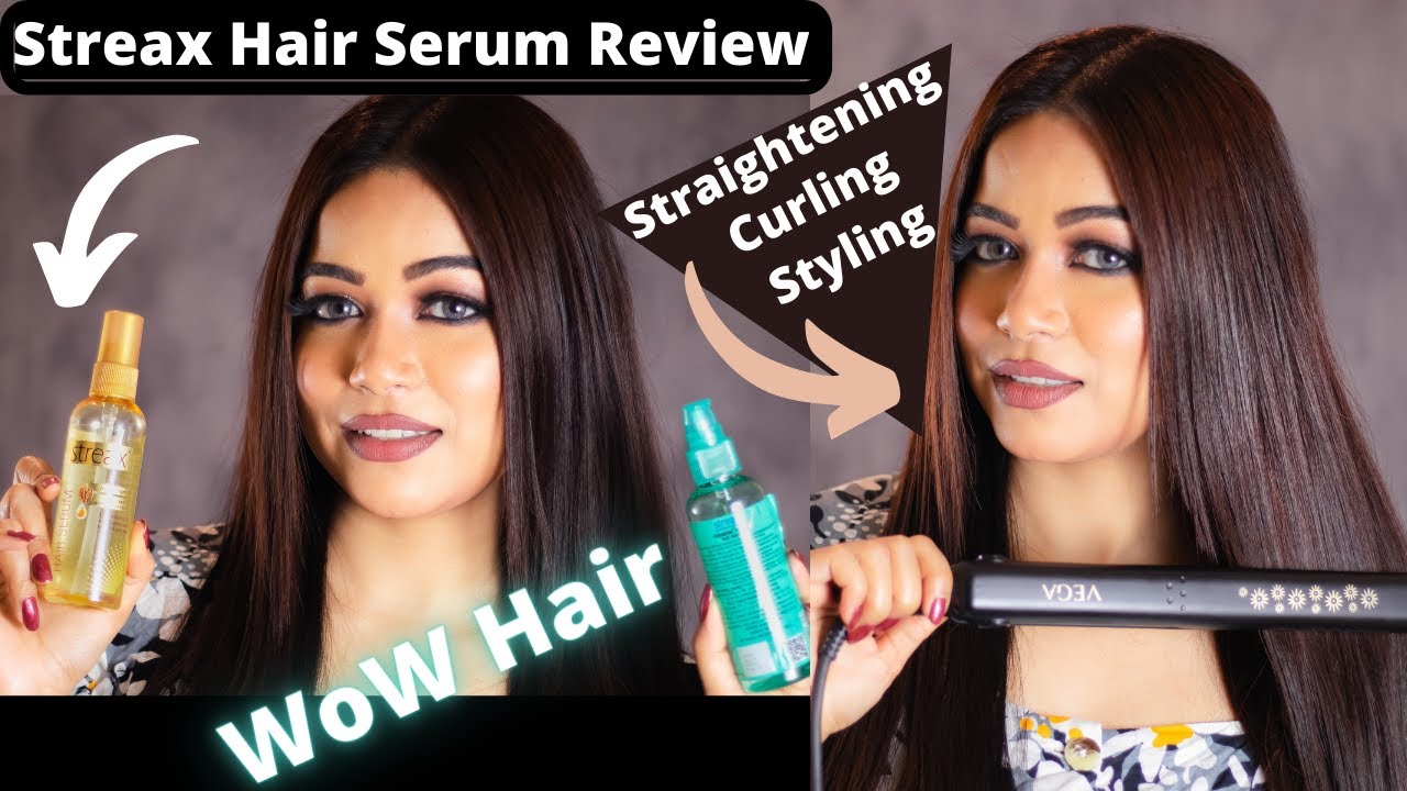 Streax Hair serum review , Heat Protectant Hair Serum for Hair straightening and Styling