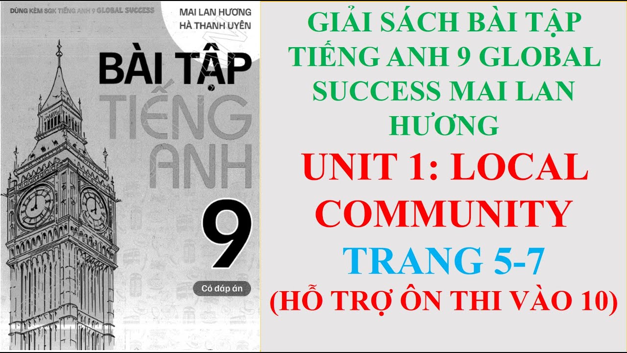 Giải SBT Mai Lan Hương - Tiếng Anh 9 Global Success - Unit 1 Local Community - Trang 5-7 (Ôn Vào 10)