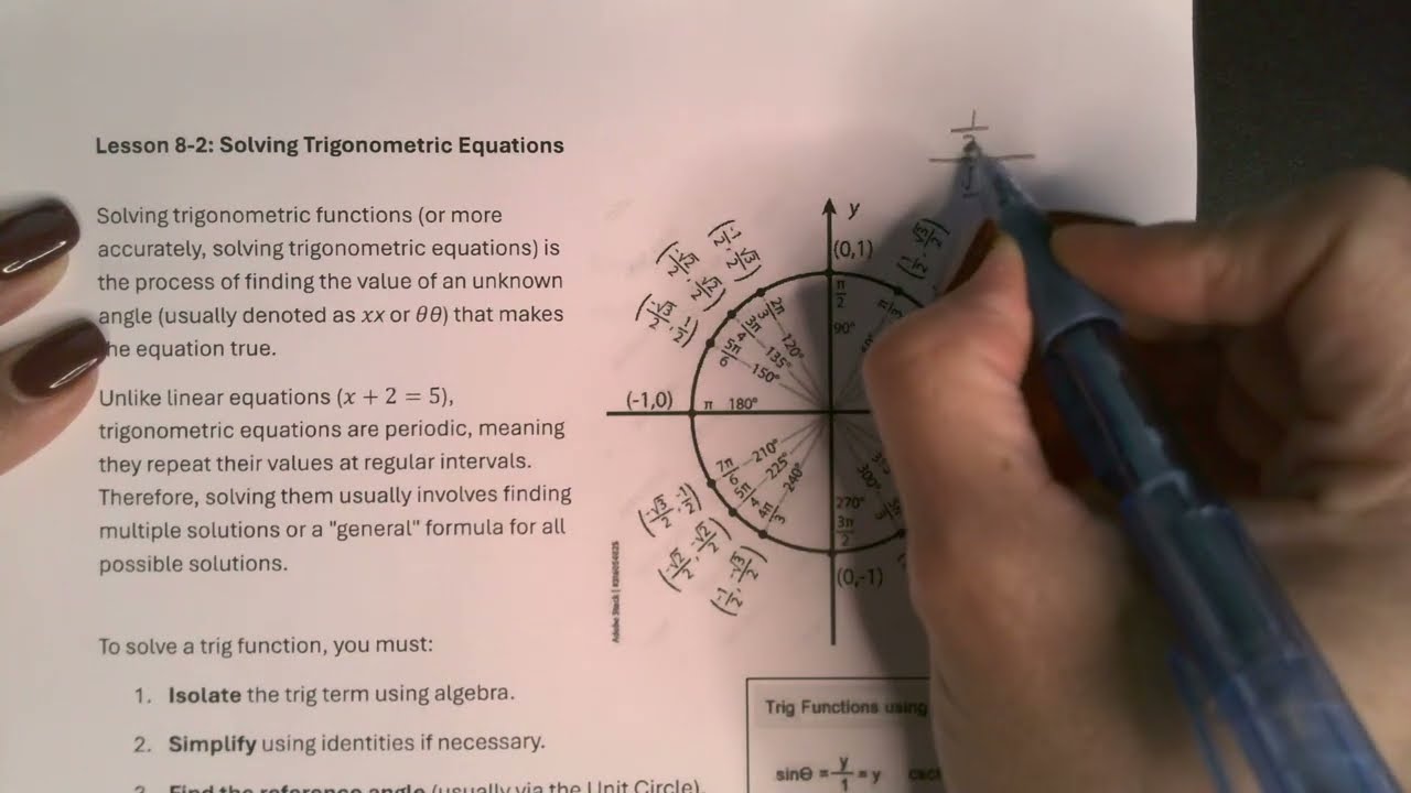 8.2 Video Lesson _ Solving Trigonometric Equations