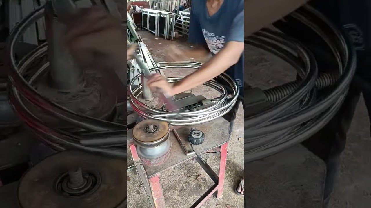 Tutorial alat tekok pipa bulat #educationalvideo #machine #educational 