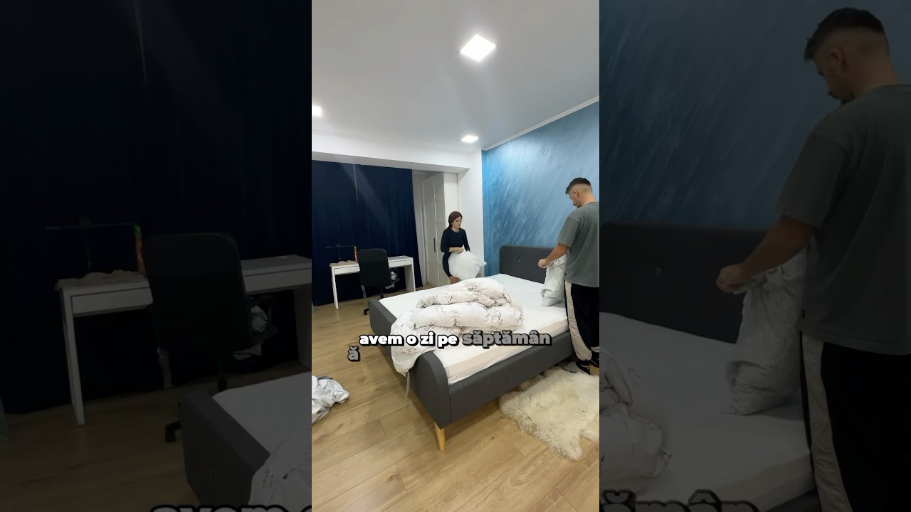 Soțul ajuta la curatenie! #familie #femei #mamici #parinti #copii #viralvideo