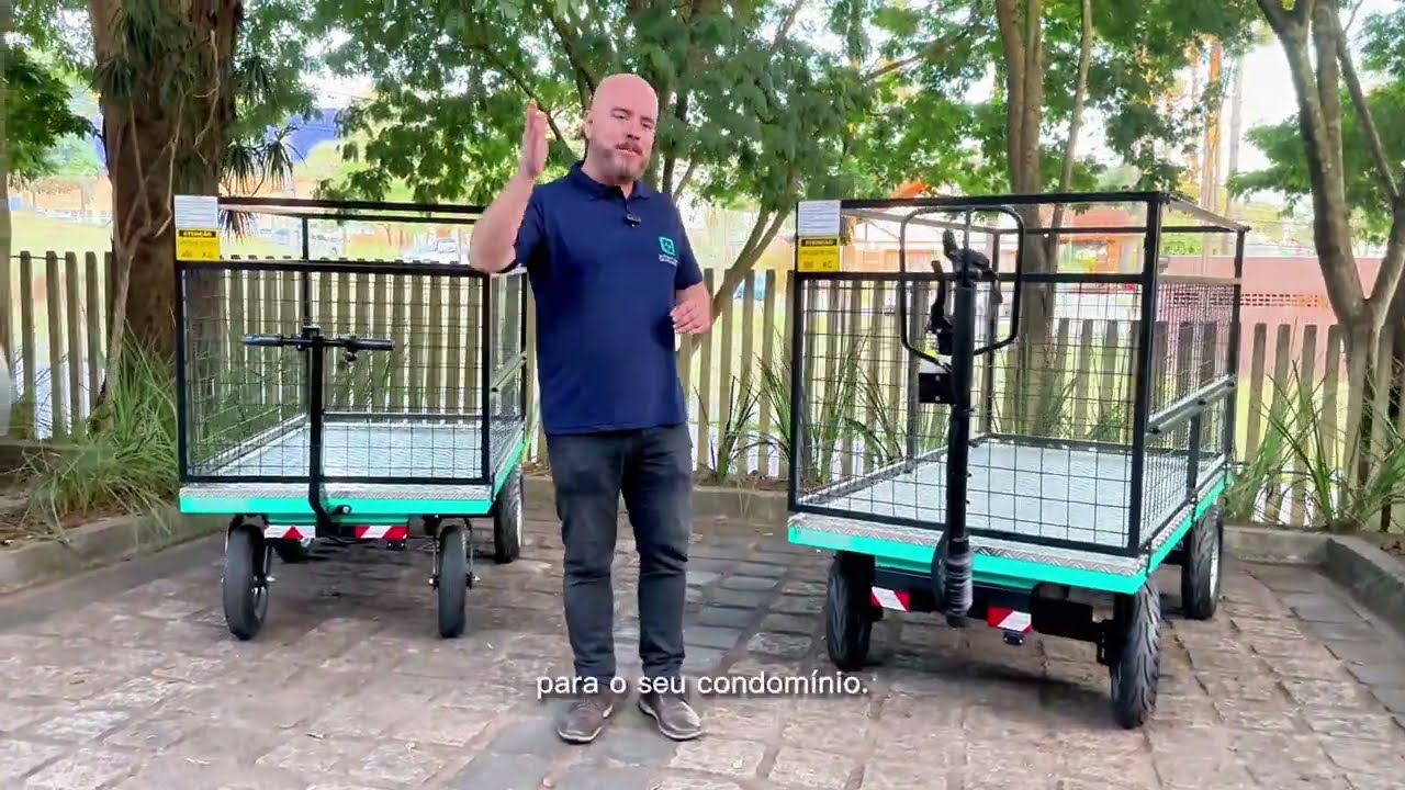 Plataformas el&eacute;tricas para condom&iacute;nios: carrinhos 400 kg E-mart Car