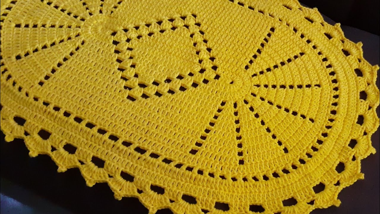 TAPETE DE CROCHÊ OVAL SIMPLES