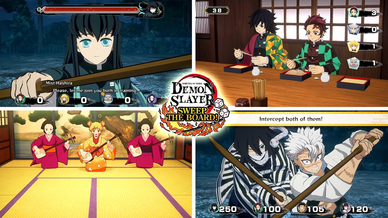 Demon Slayer Sweep the Board! - All minigames / All Bosses (Kimetsu no Yaiba)