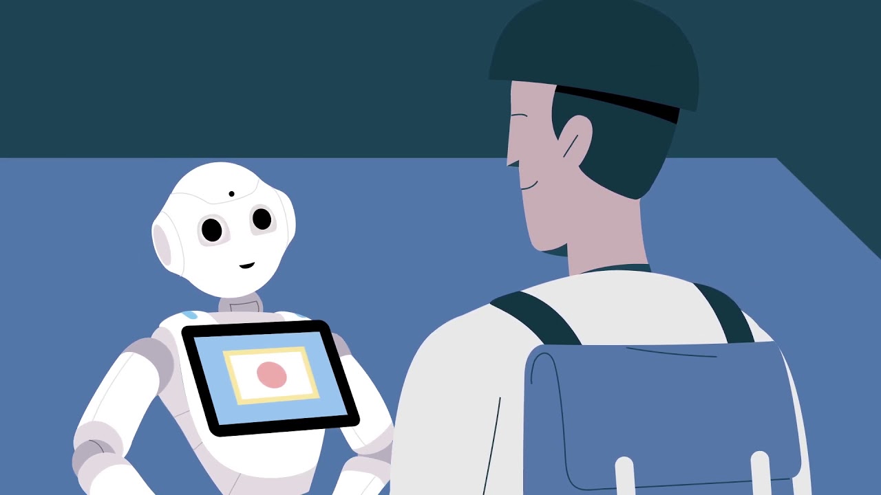 Welcome and Assist with Pepper and NAO robots (EN subtitles)
