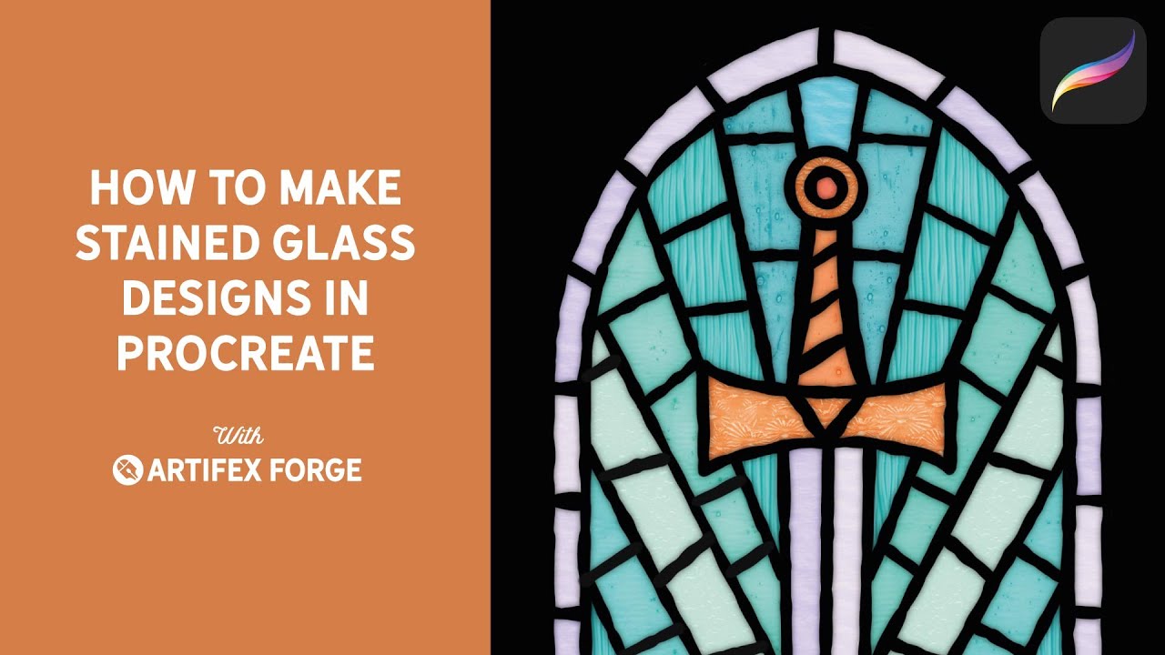 Create Stained Glass Procreate Art | Sword in Stone Speed Video