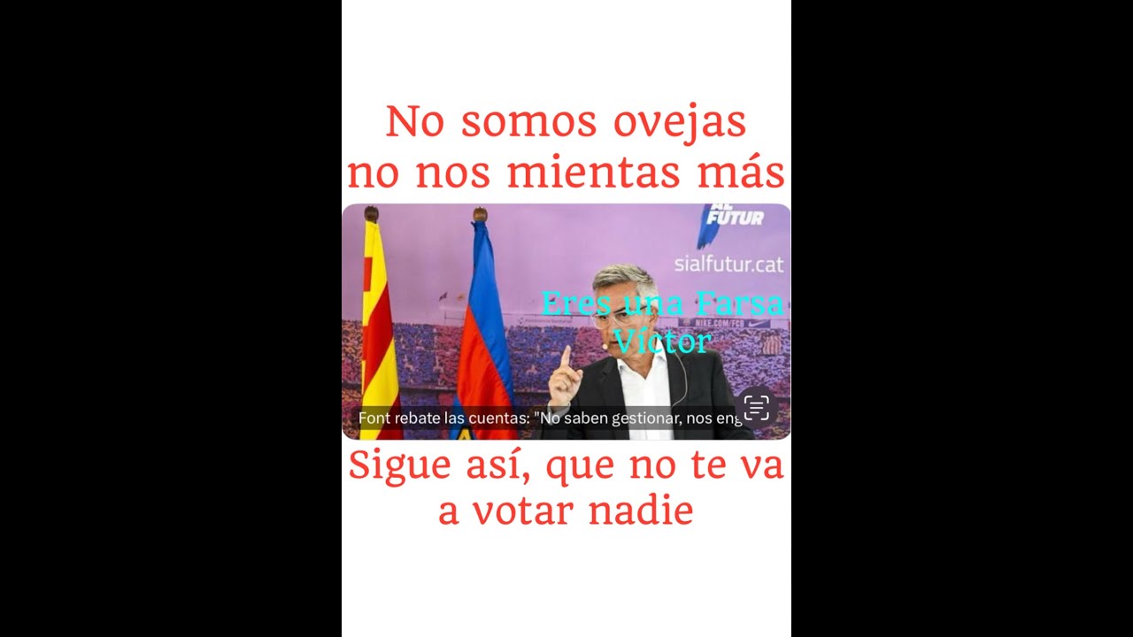 VICTOR FONT VUELVE A LA CARGA CONTRA LAPORTA Y SU GESTI&Oacute;N HABLA DE 2484 MILLONES DE DEUDA. UN FRAUDE