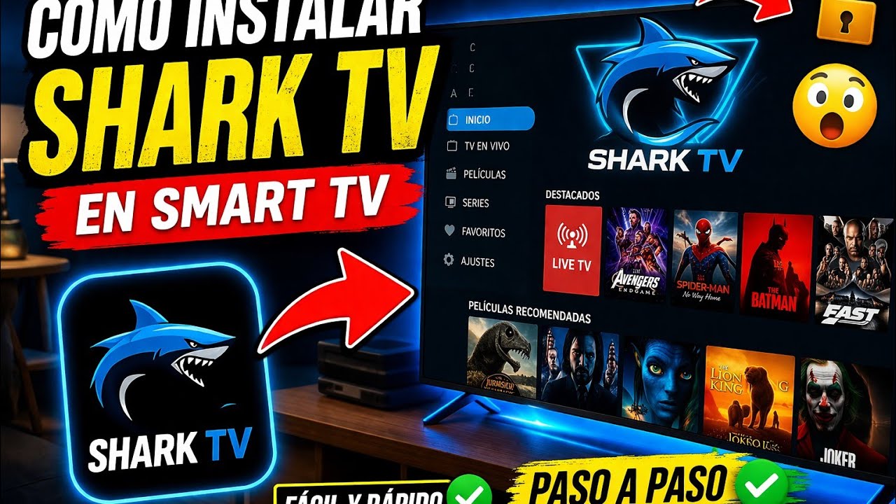 🦈 &ldquo;Shark TV a otro nivel en Smart TV 🔥 (funciona 2026)&rdquo;