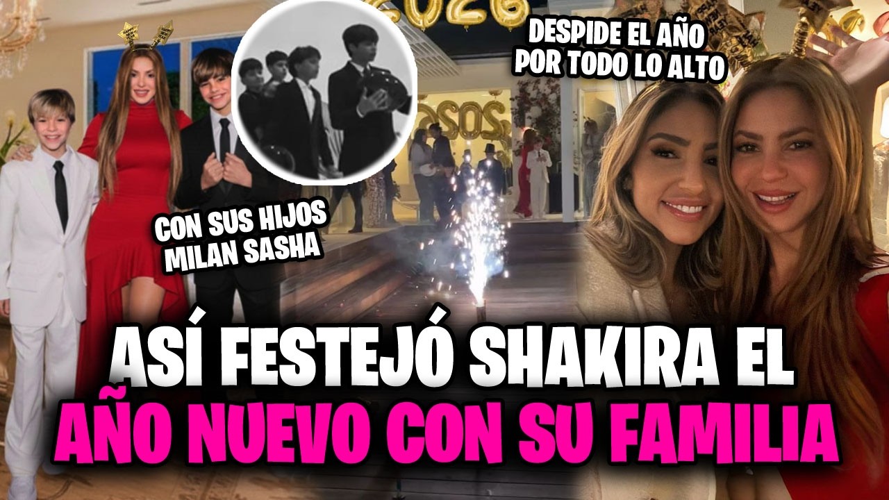 Así celebró Shakira el Año Nuevo junto a sus hijos y familia en Miami.