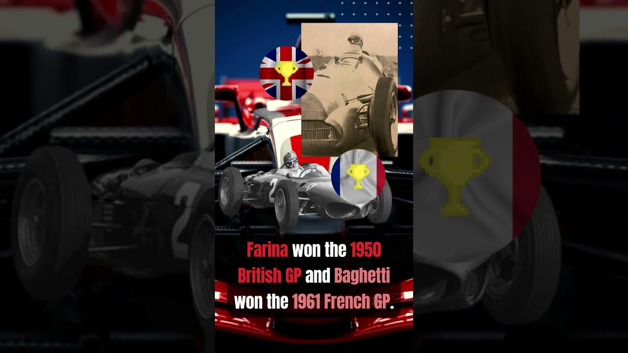 First-Time Winners: Giuseppe Farina and Giancarlo Baghetti!