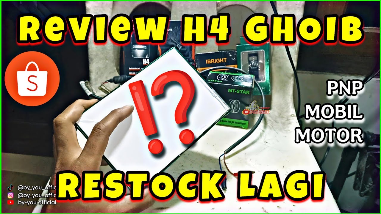 LAMPU 50 WATT RESTOCK LAGI ⁉️ REVIEW LAMPU H4 GHOIB RTD M1J #h4 #lampumotor #lampumobil #rtd 