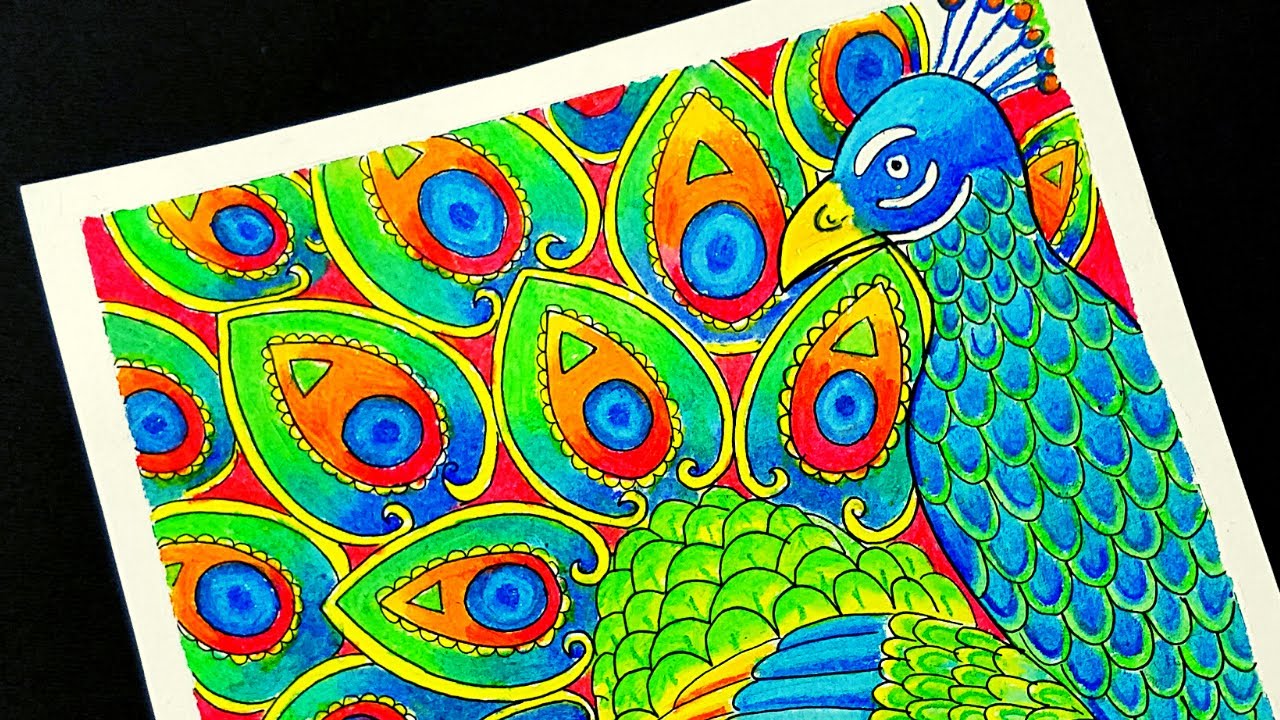 Peacock drawing || National bird drawing || How to draw peacock step by step