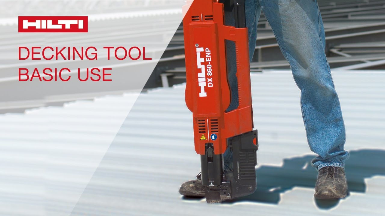DEMONSTRATION of basic use of the Hilti powder-actuated tool DX 860