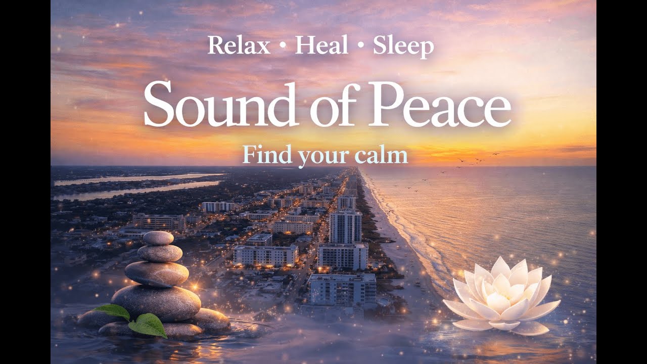 1 Hour Relaxing Ocean Vibes & Piano Music for Sleep and Stress Relief and Calm