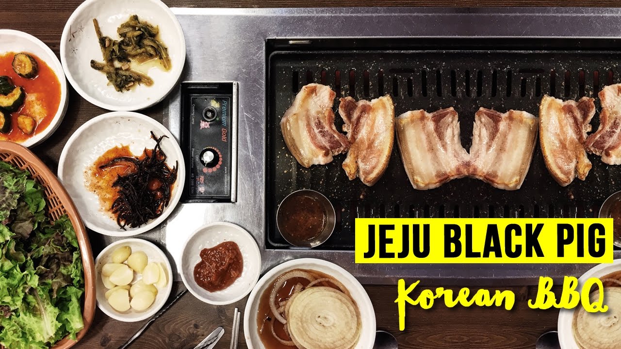 Korean Black Pig BBQ at Jeju Island & Tour of Folk Village