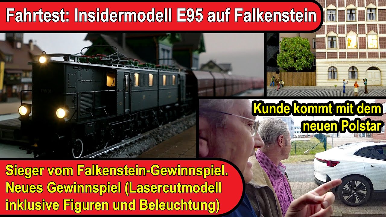 Fahrtest Insider E95 und Lasercut-Gebäude mit Beleuchtung gewinnen