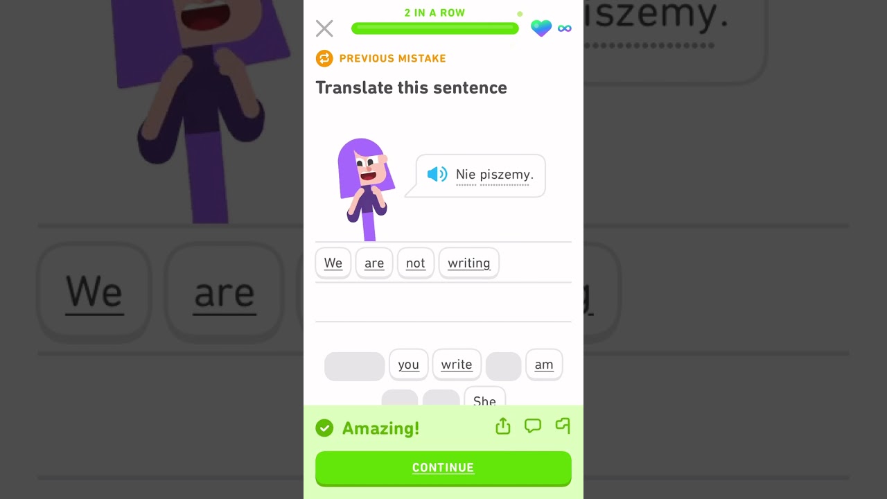 Let&rsquo;s learn Polish with Duolingo #duolingo #beginner #learn #poland Section 1:rookie Unit 7