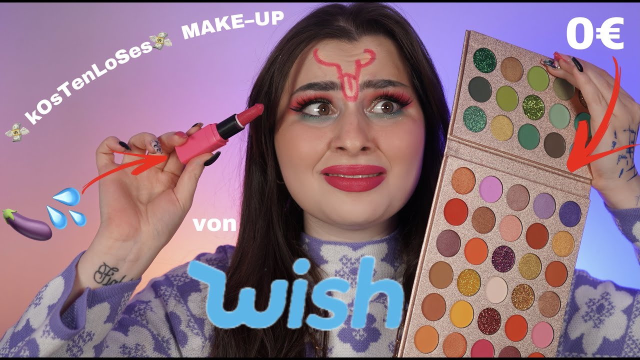 P**is Lippenstift ? 🍆💦  Ich teste KOSTENLOSES Make-up von WISH ! 💸