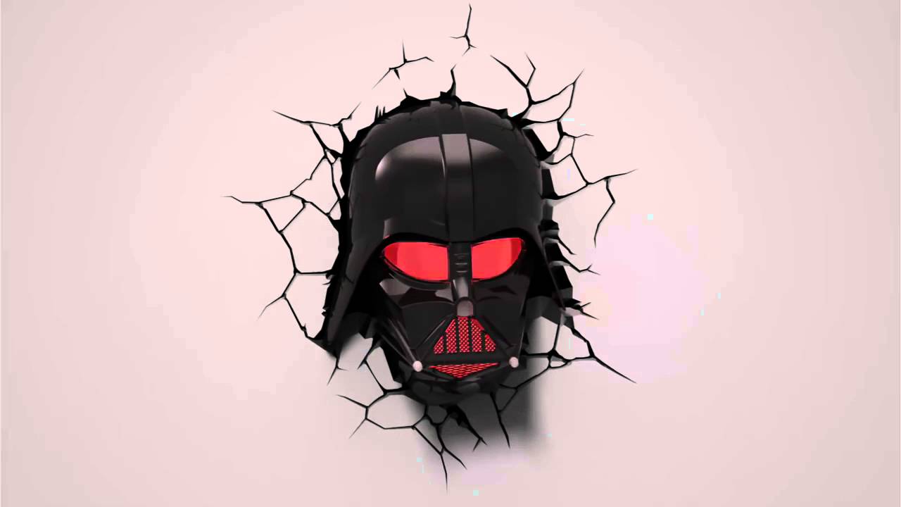 Star Wars 3D Wall Light Darth Vader Mask