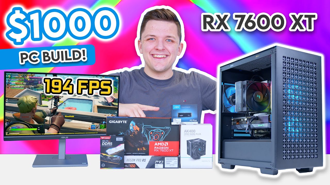 Best $1000 RX 7600 XT Gaming PC Build! 👀 [Testing AMD's 'New' GPU in 10 Titles!]