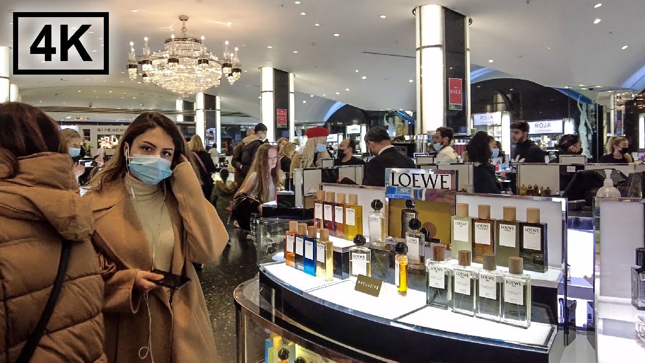 Inside Harrods Luxury Designer Store 💰 London Walk & Inside Look [4K, 3D Sound]