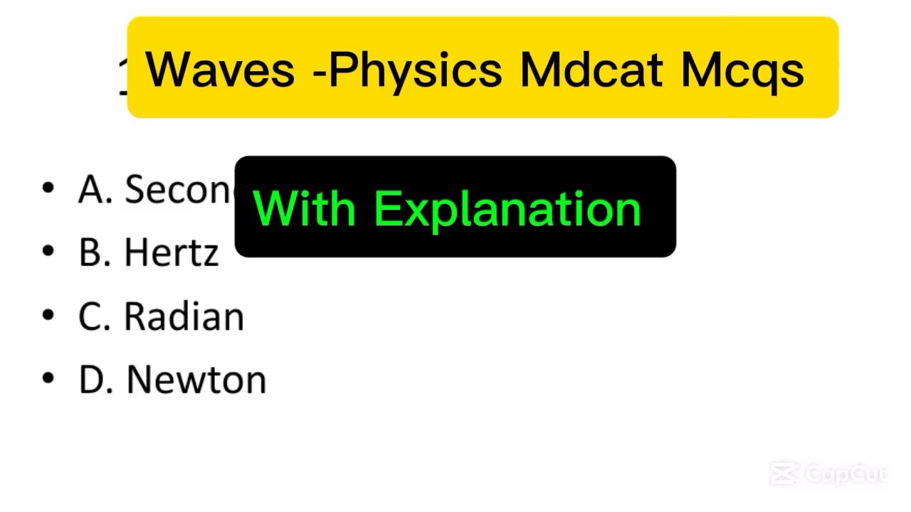 Waves | 10 Most Important MDCAT Physics MCQs with Explanation | MUST Watch for Entry Test