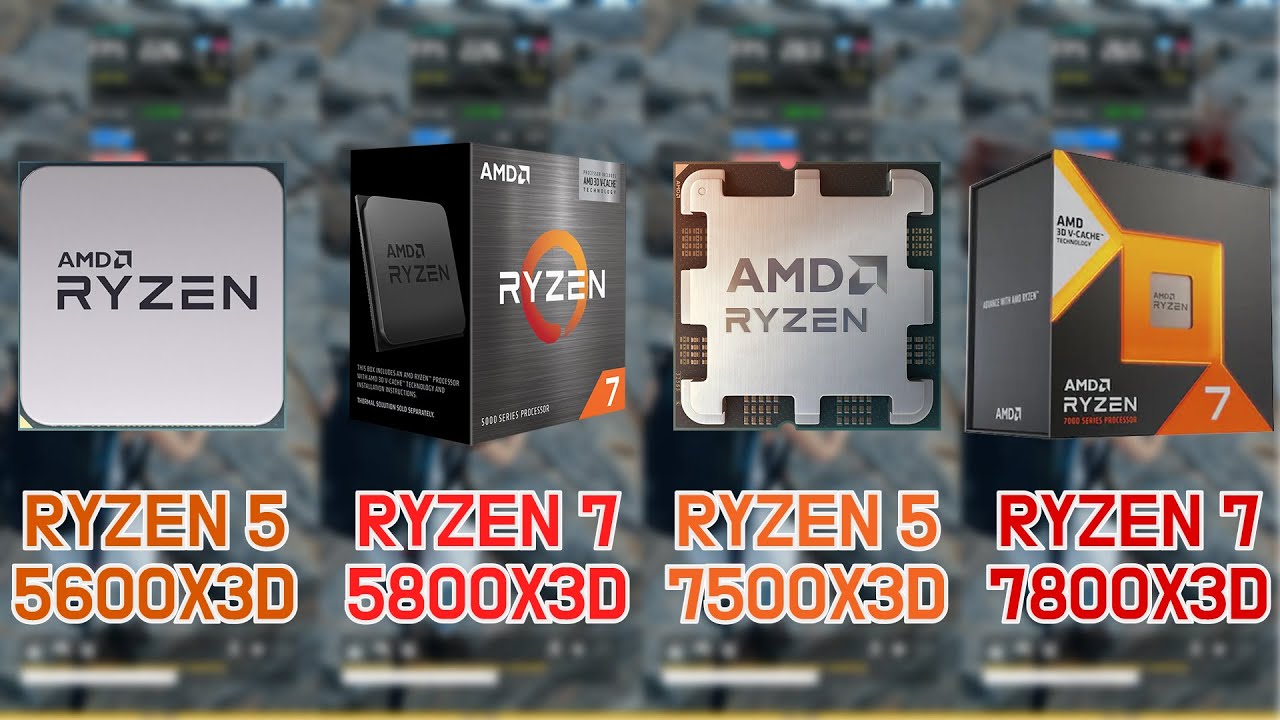RYZEN 5 7500X3D vs 5600X3D vs 7800X3D vs 5800X3D with RTX 5090 (7 Games / FHD / 1080p)