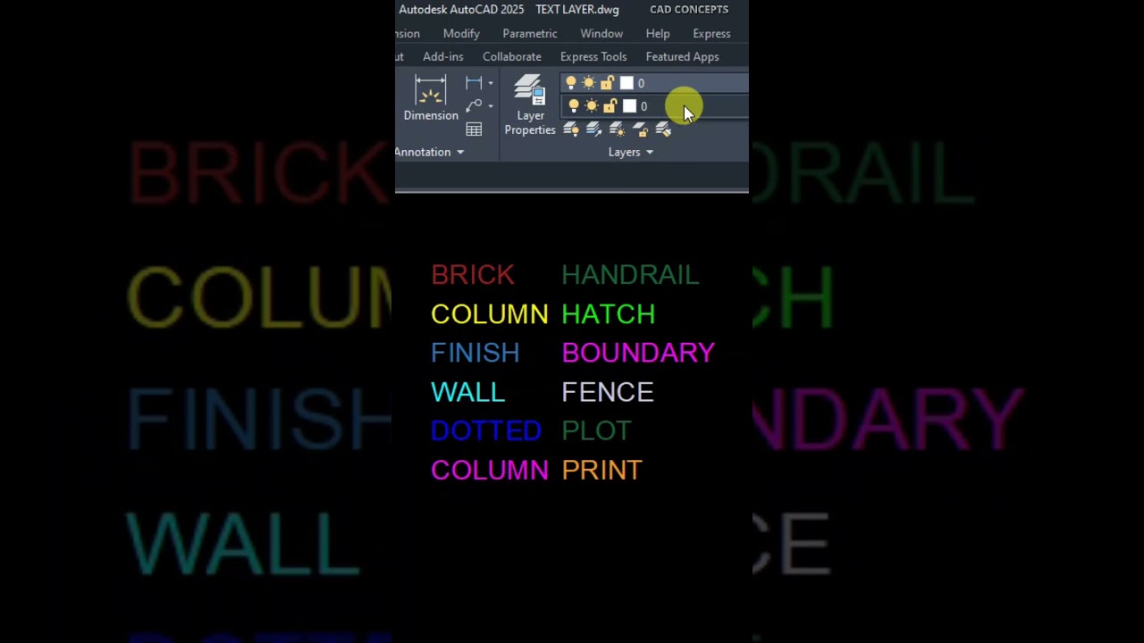 AutoCAD Text to Layer #autocadd #cadcommands #cadd