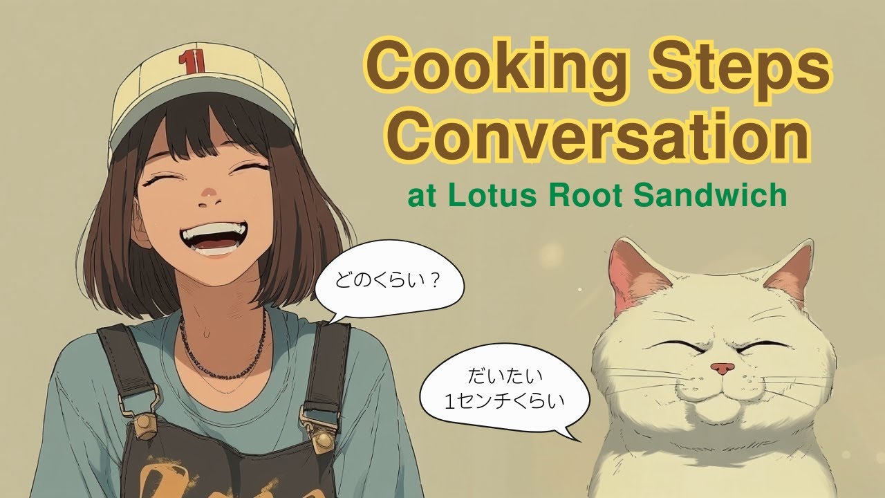 Japanese for Beginners: Cooking Steps Conversation 👨‍🍳 | Izakaya Recipe: Lotus Root Sandwich #2